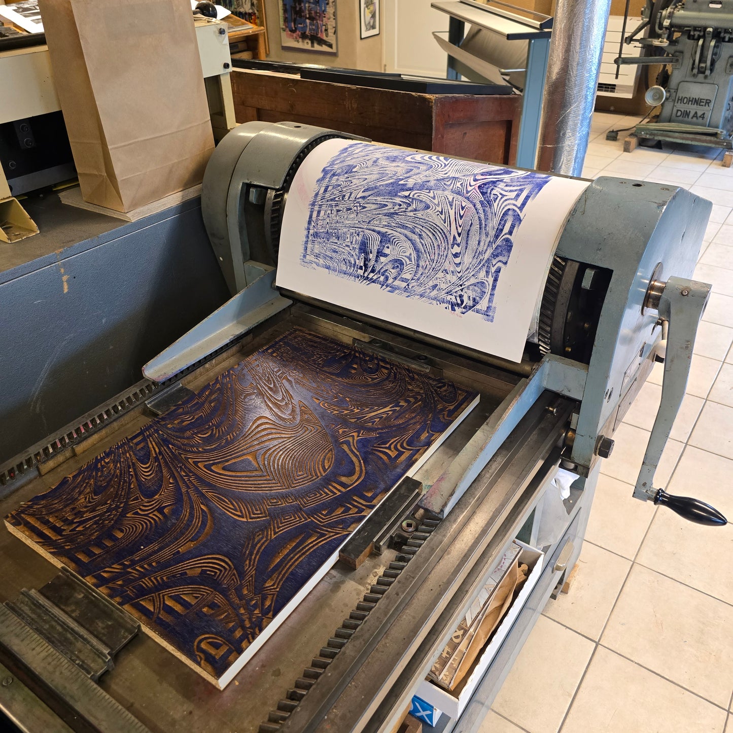 OMTU01, Wood Relief Print, 50x70cm, Edition of 5