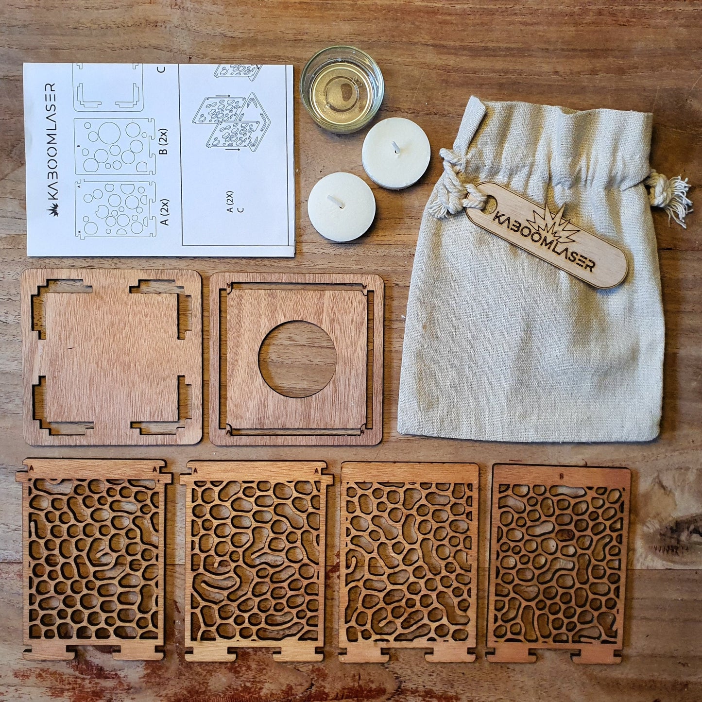 City Blocks Waxinelichthouder - kaboomlaser