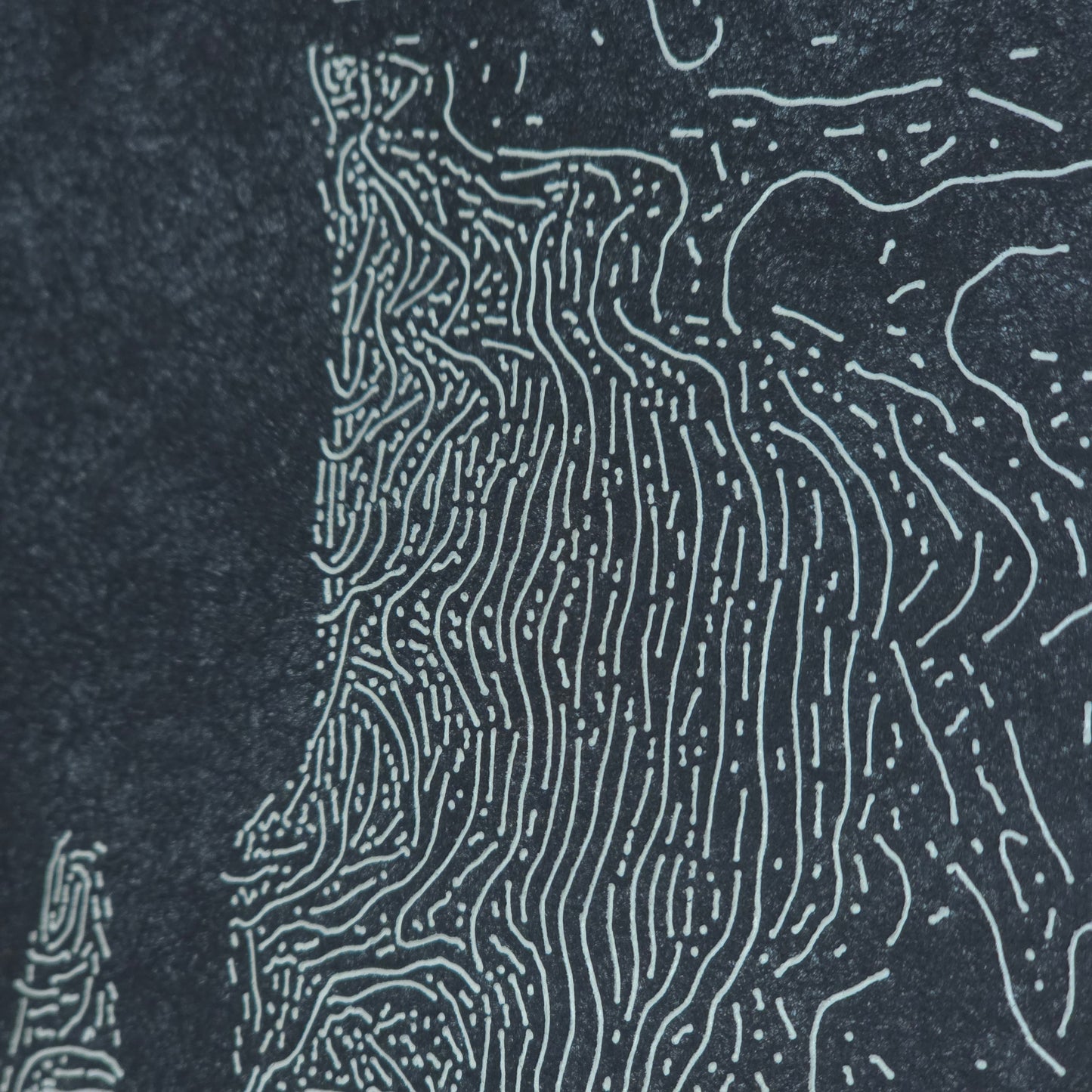 Houtgravure "When the lights go out"