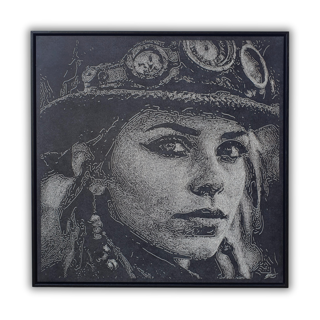 Houtgravure "Evelyn"