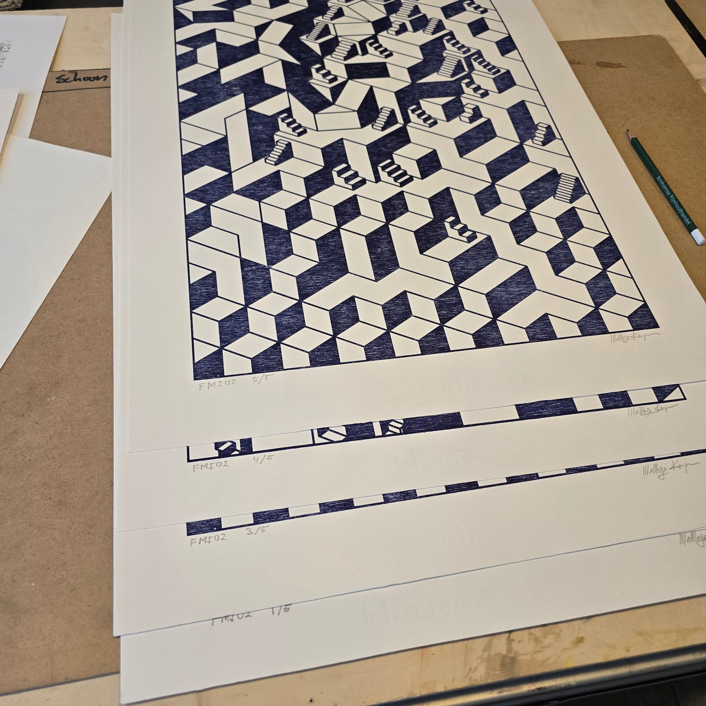 FMI02,Wood Relief Print, 50x70cm, Edition of 5