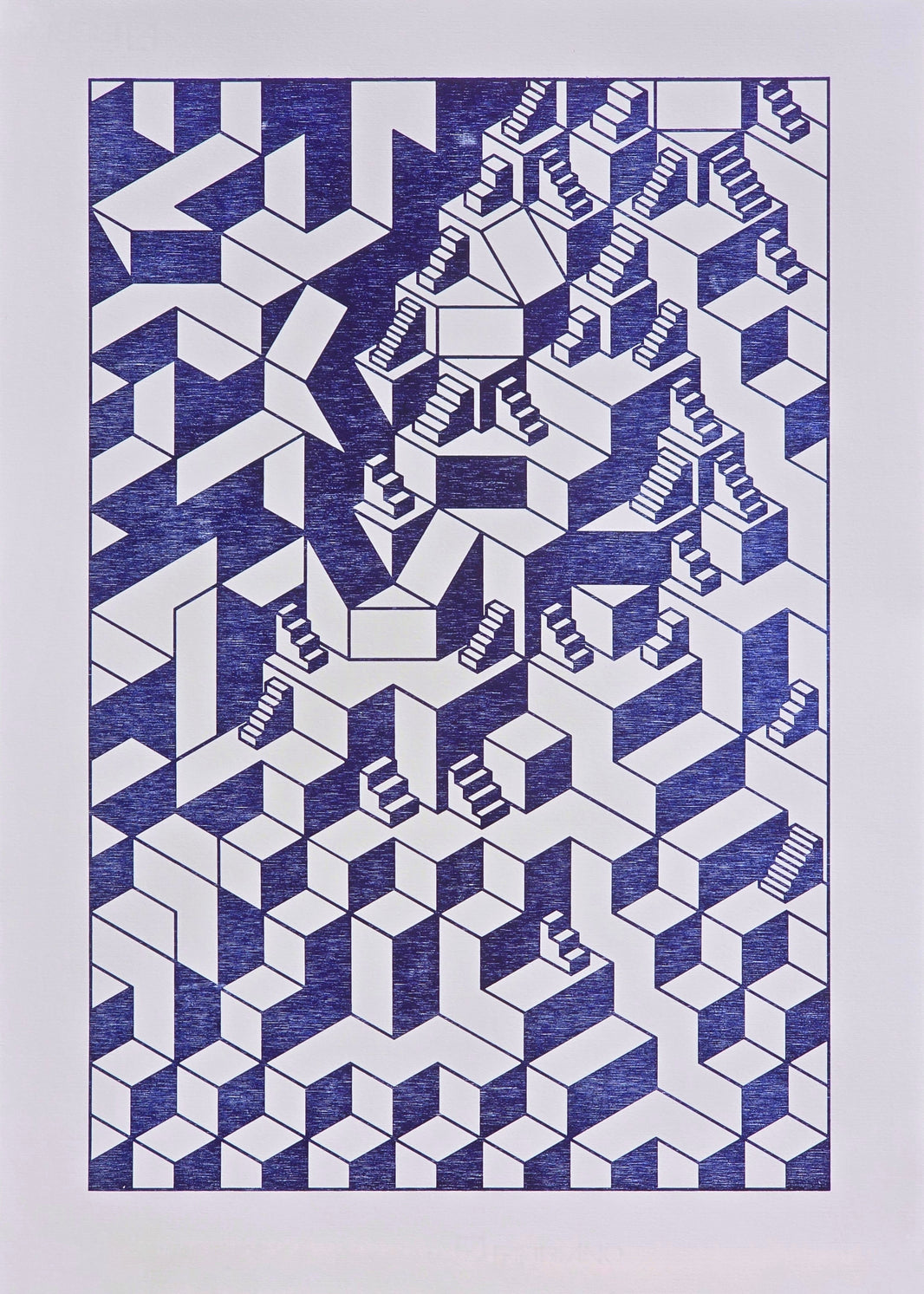 FMI02,Wood Relief Print, 50x70cm, Edition of 5