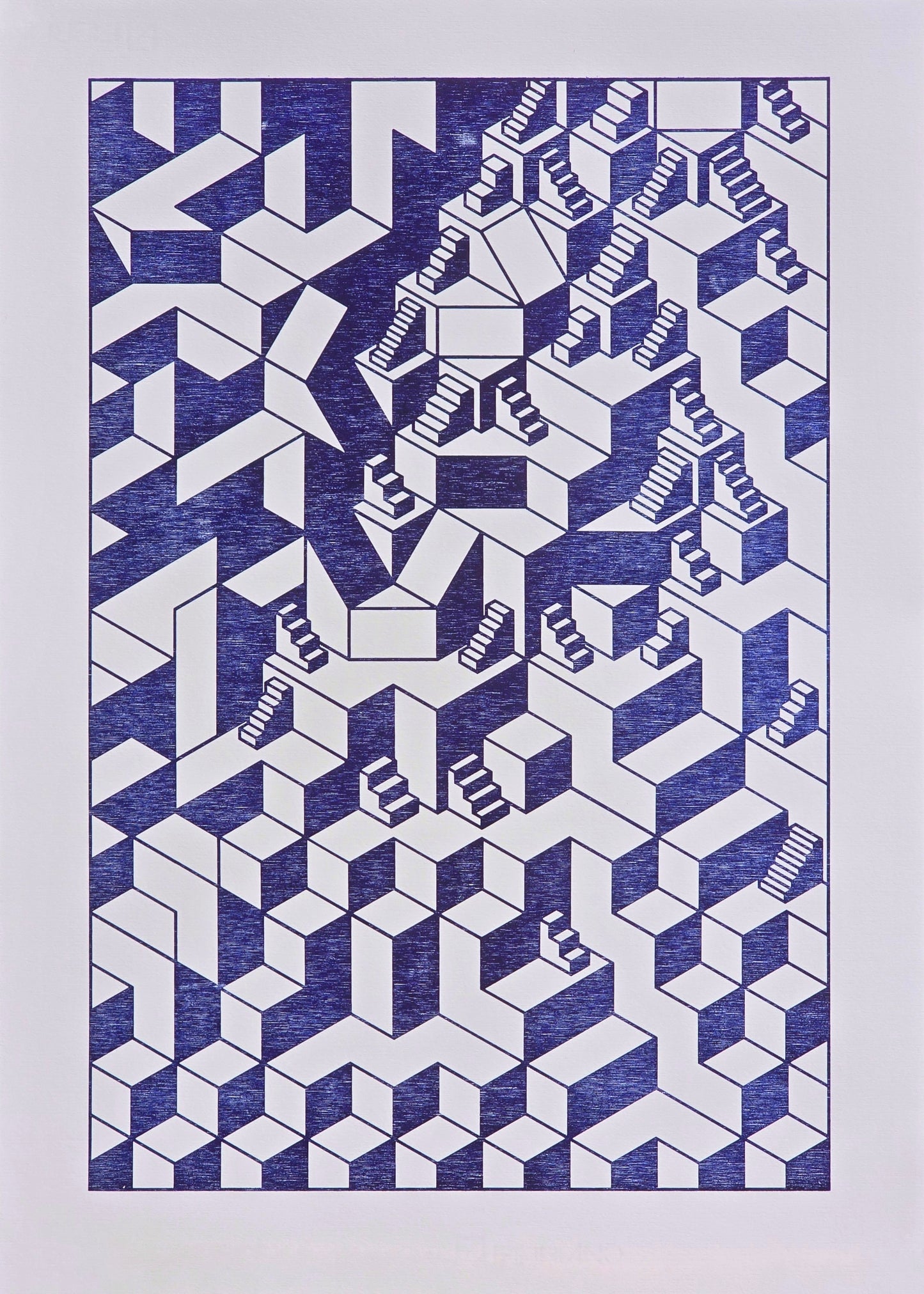 FMI02,Wood Relief Print, 50x70cm, Edition of 5