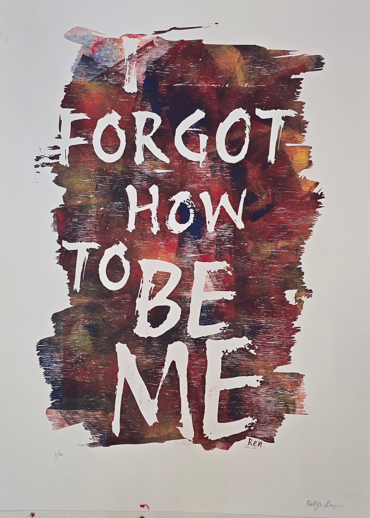 I Forgot How To Be Me - Edition of 10