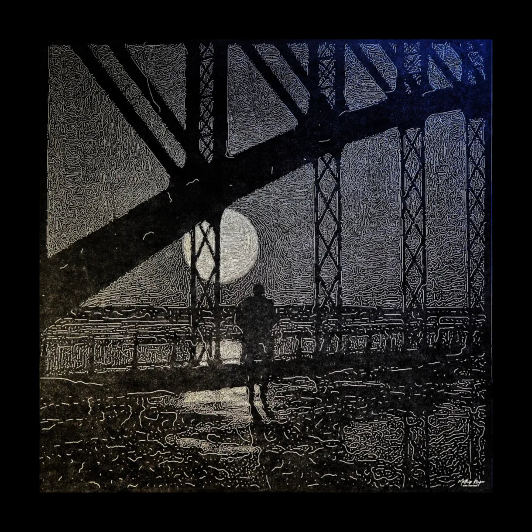 Houtgravure "There When You Need Me"