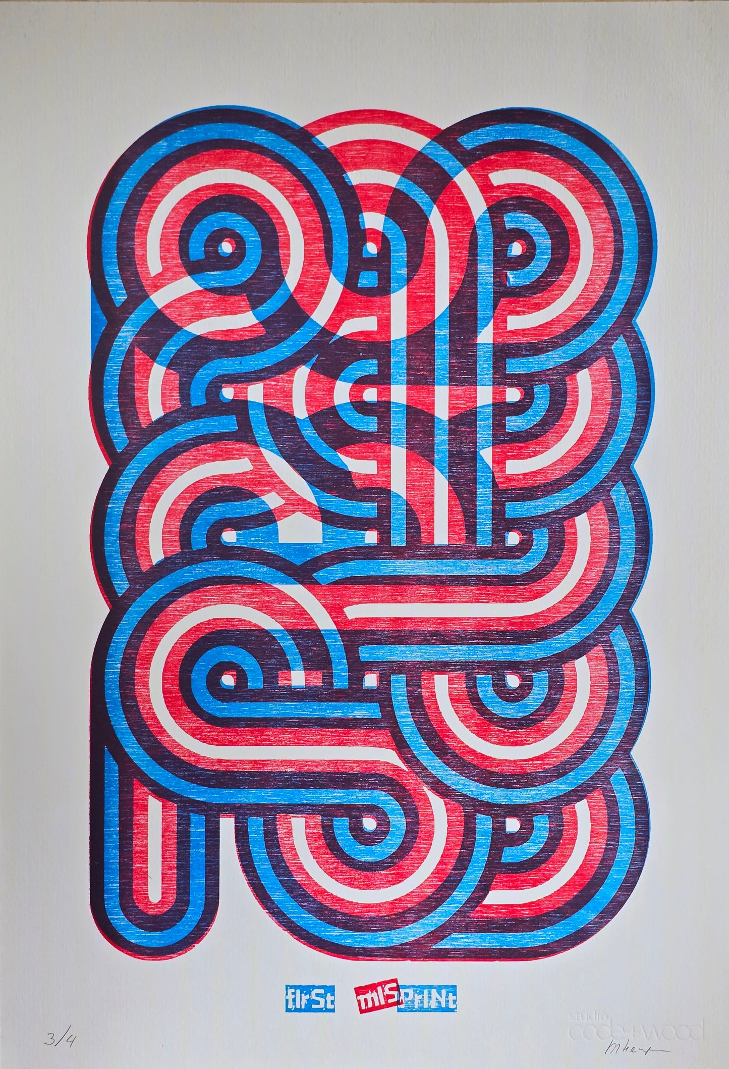 First Misprint, Wood Relief Print, 35x50cm, Edition of 4