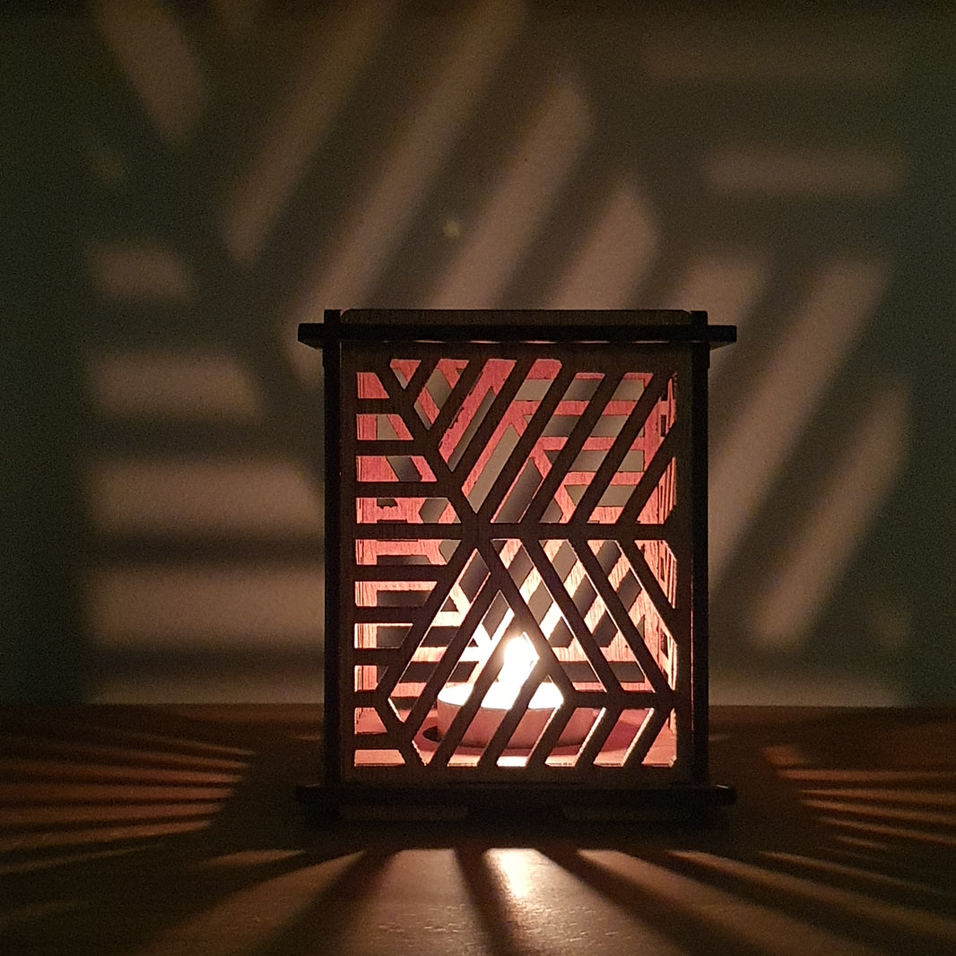 Golden Bars waxinelichthouder - kaboomlaser