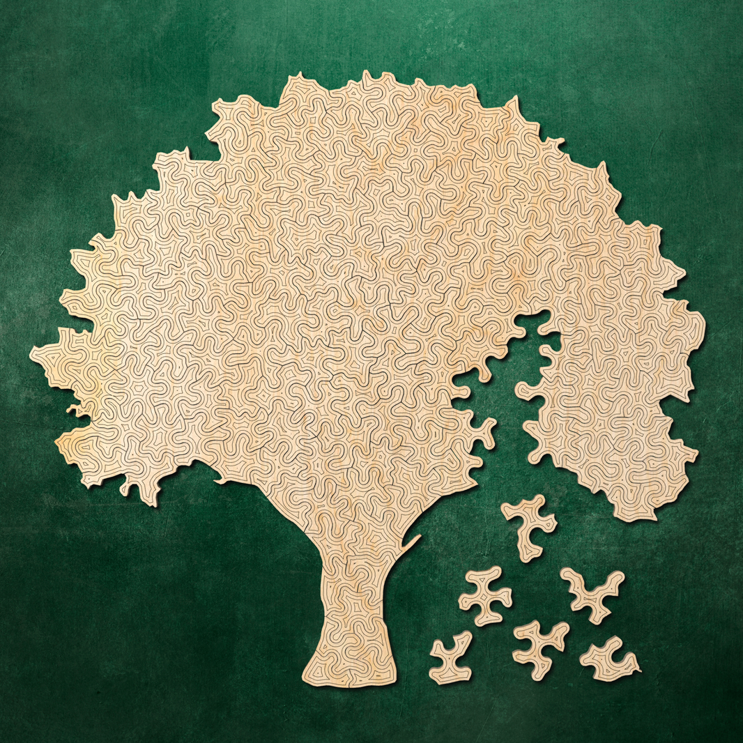 Eik | Houten Puzzel  | Chaos serie | 150 stukjes