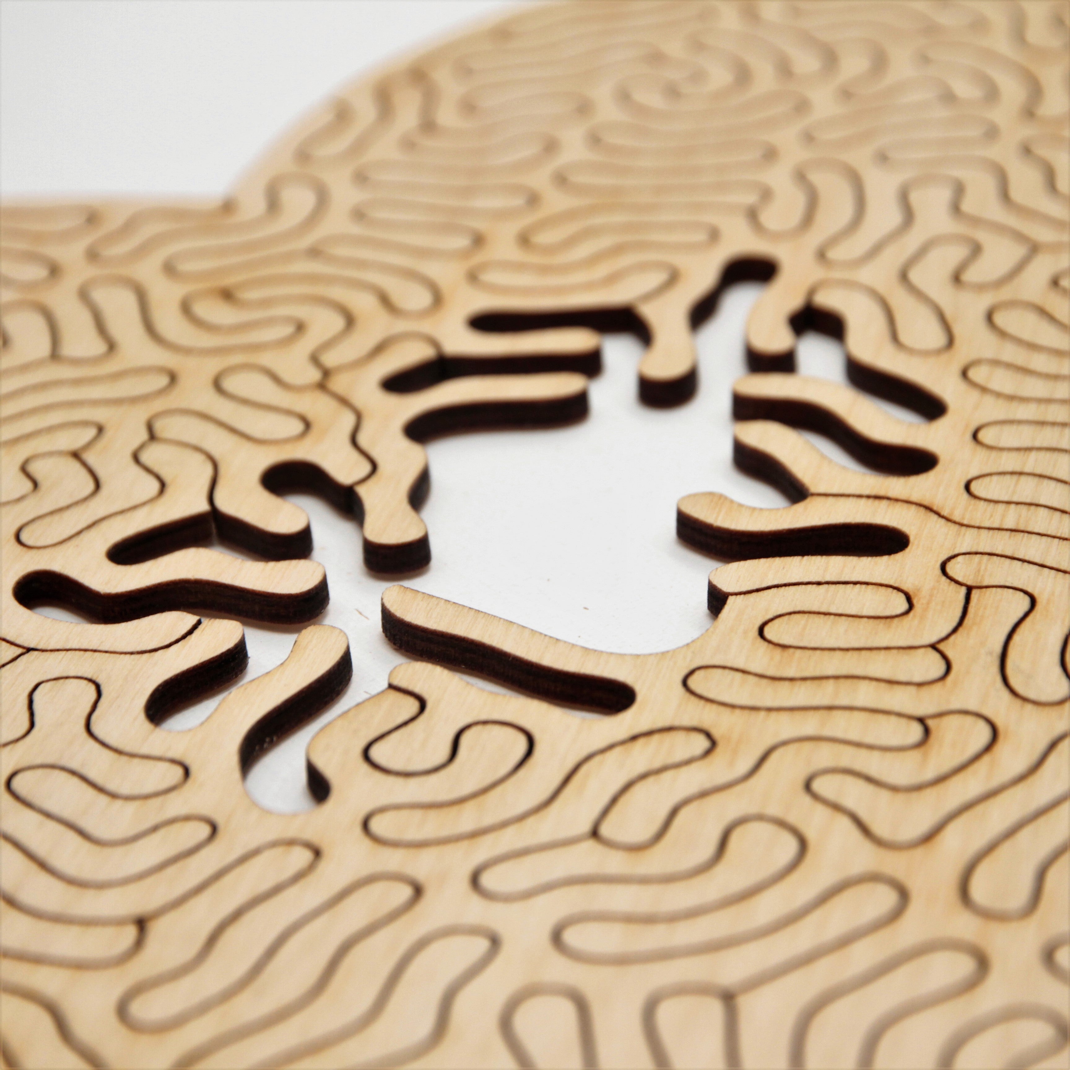 Gebroken Hart XL | Houten Puzzel | Entropy serie | 121 stukjes - kaboomlaser