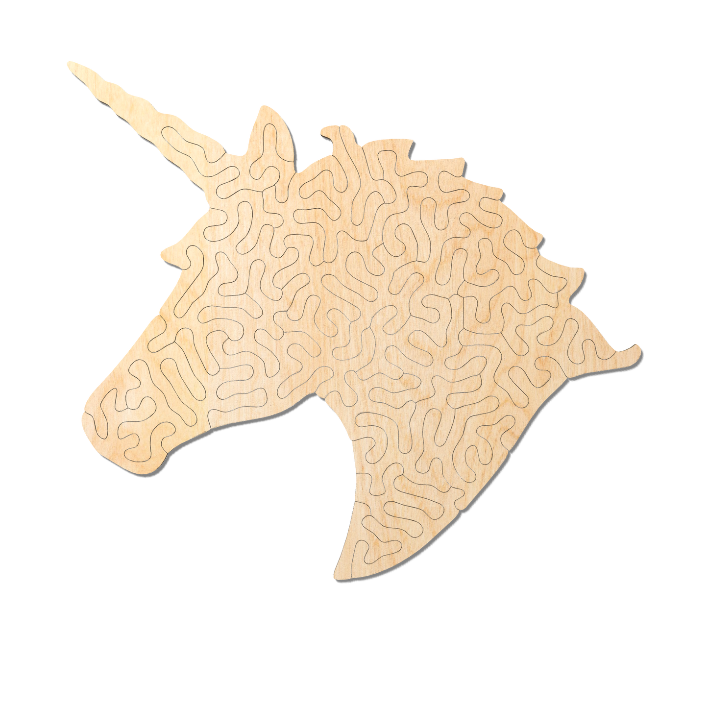 unicorn | Wooden Children's Puzzle | Entropy series | 32 pieces